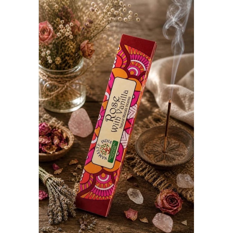 Incensi Naturali alla rosa e vaniglia