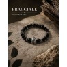 Bracciale con pietra onice opaca e ossidiana