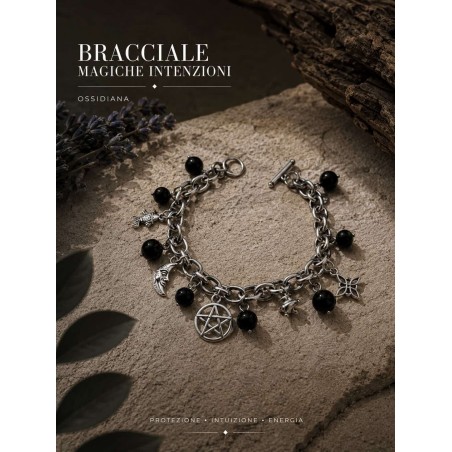 Bracciale con pietra ossidiana