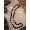 Collana etnica con pietra lavica e ossidiana