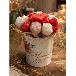 Composizione di candele a fiore