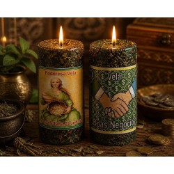 Candele rituali “Prosperidade Abundante” e “Boas Negocios”