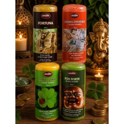 Candele rituali Fortuna, Chama Dinheiro, Atrai Sorte e Boa Sorte