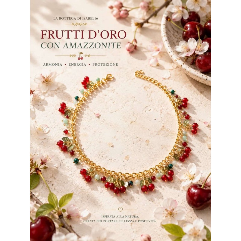 Frutti D'oro - Collana estate con amazzonite